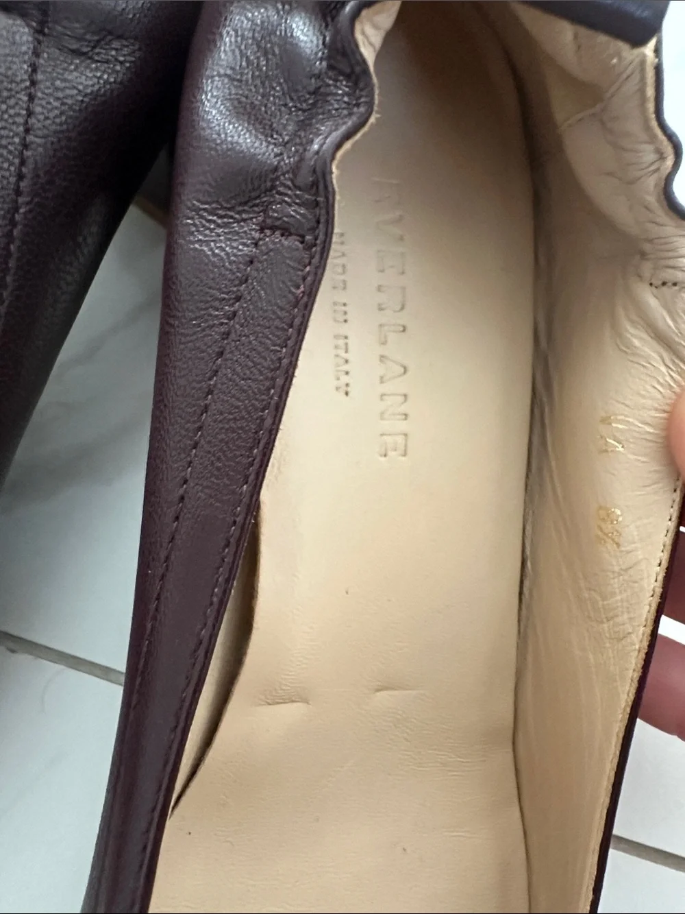 Everlane Day Heel Oxblood 8.5 Leather